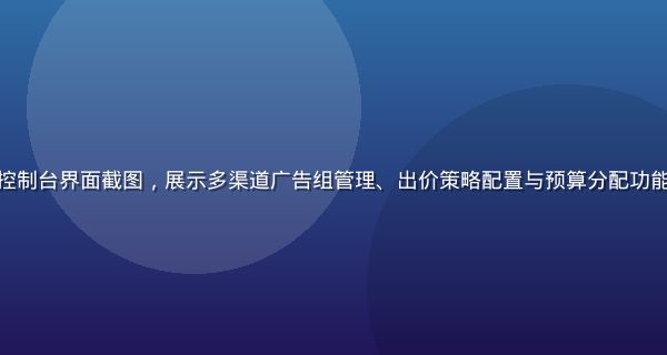 木瓜玩官网买量投放控制台界面截图，展示多渠道广告组管理、出价策略配置与预算分配功能，专业蓝色UI风格