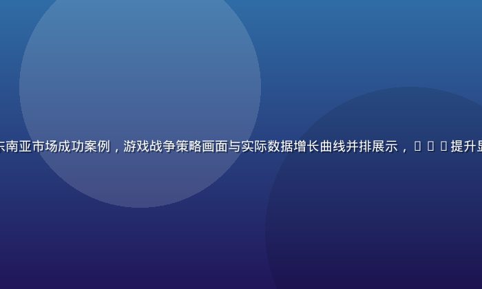 某头部SLG游戏出海东南亚市场成功案例，游戏战争策略画面与实际数据增长曲线并排展示，ROI提升显著，专业数据报告风格